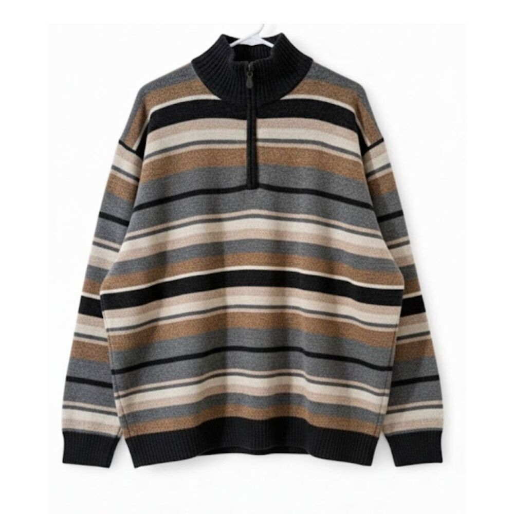 Northern Isles Mens 2xl sweater grandpa 90's wool camel granola earthtone